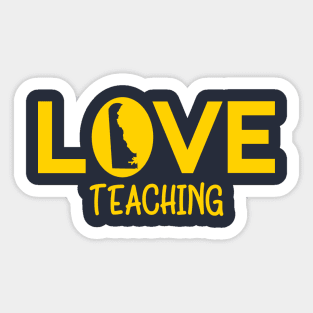 Delaware loves Teaching Sticker